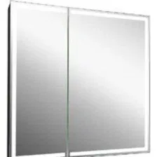 Шкаф с зеркалом для ванной Континент Mirror Box Black Led 80х80