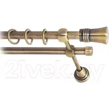 Карниз для штор Lm Decor Гиро 071 2р гладкий (антик, 1.6м)