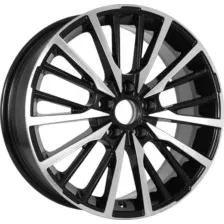 Литой диск KDW KD1740 17x7 5x114.3мм DIA 66.6мм ET 37мм (Black Front Polished)