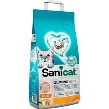 Наполнитель для туалета Sanicat Clumping White Duo 10л