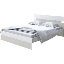 Кровать PROxSON Milton 180x190 (белый/дуб шамони светлый 124)
