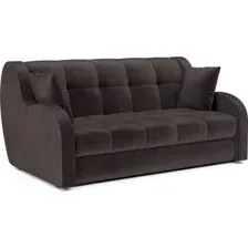 Диван Mebel-Ars Аккордеон Барон НПБ 155x200 (бархат шоколадный Star Velvet 60 Coffee)
