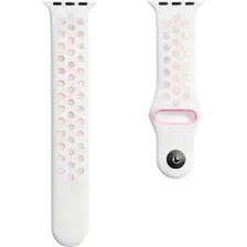 Ремешок для умных часов Bingo Sport для Apple Watch 42/44/45мм (S, белый/розовый)