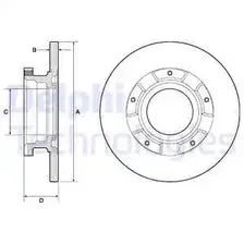 Тормозной диск DELPHI BG4673 полный , задняя ось