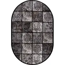 Ковер для жилой комнаты Merinos Valencia Deluxe d328-OVAL-BROWN (1.5x2.3)