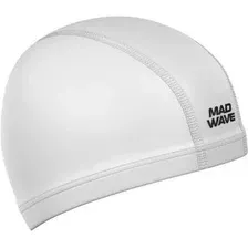 Шапочка для плавания Mad Wave PU Coated (белый)