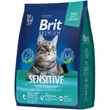 Сухой корм для кошек Брит Premium Cat Sensitive с ягненком и индейкой / 5049196 (400г)