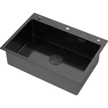 Кухонная мойка ARFEKA ECO AR 700500 POP-UP BLACK PVD NANO DECOR MILLET GRAINS