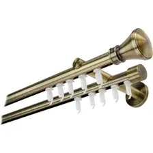 Карниз для штор Lm Decor Люксор 19/19мм 2р (антик, 3.2м)