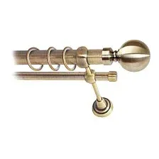 Карниз для штор Lm Decor Шар большой 059 2р гладкий 25/16мм (антик, 2.8м)