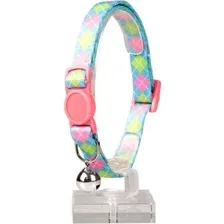 Ошейник Duvo Plus Квадрат шотландский 11173/purple-pink (синий/розовы/ желтый)