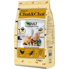 Сухой корм для кошек Chat&Chat Expert Adult with Chicken & Peas (Курица с горошком) 2 кг