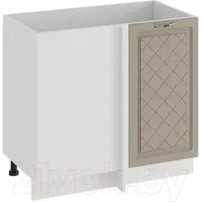 Шкаф напольный Трия Бьянка 1Н9У (белый/дуб кофе)