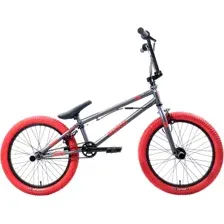 Велосипед STARK Madness BMX 3 2025 (темно-серый матовый/красный/красный, разобранный, в коробке)