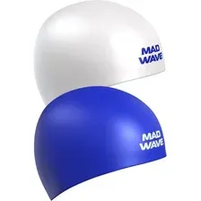 Шапочка для плавания Mad Wave Reverse (белый/синий)