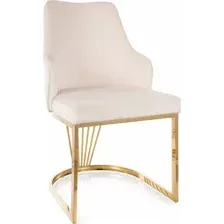 Стул Signal Alure Velvet Bluvel 22 (светло-бежевый/золотой)