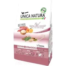 Сухой корм для кошек Unica Natura Outdoor утка, рис, апельсин (1.5кг)