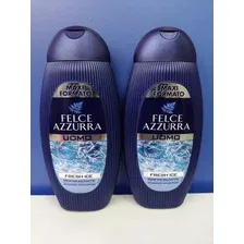Гель парфюмированный для душа  Шампунь 2 в 1 мужской Felce Azzurra Uomo Fresh Ice 2 шт. х 400 мл