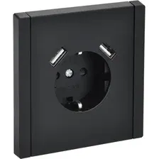 Розетка IEK Forte&Piano FP-R14-16-U21-D31-K02 (черный)