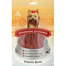 Лакомство для собак Домашний деликатес Утиное филе (85г)