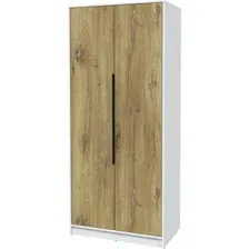 Шкаф распашной Интерлиния Концепт КТ-Ш2 (дуб нокс/белый платинум)