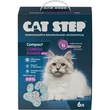 Наполнитель для туалета Cat Step Compact Carbon Power Plus 6л/5кг