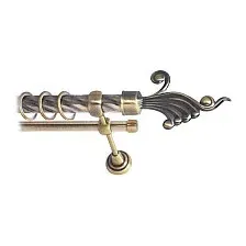 Карниз для штор Lm Decor Кения 023 2р витой 25/16мм (антик, 1.6м)