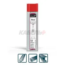 Набор грифелей-стержней для строительного карандаша Pica FINE DRY (красные)