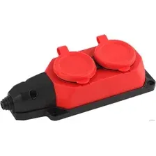 Колодка удлинителя ЭРА K-2e-RED-IP44