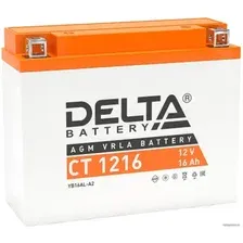 Мотоциклетный аккумулятор Delta CT 1216 (16 А·ч)