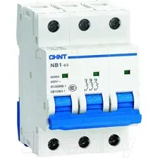Выключатель автоматический Chint NB1-63 3P 6A 6кА C 179709