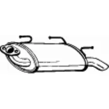 глушитель задняя часть! Nissan Almera 1.5i/1.8i 16V 01-02 sedan 145-611 BOSAL