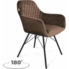 Стул с подлокотниками Sheffilton SHT-ST38/S370-VP (кофейный ликер/черный муар)