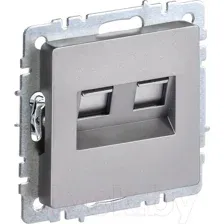 Розетка IEK Brite BR-K20-2-K46 (сталь)