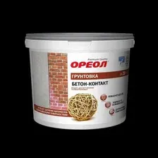 Грунтовка бетон-контакт "ОРЕОЛ" водно-дисперсионная полиакриловая, для наружных и внутренних работ 3 кг.
