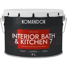 Краска KOMANDOR Interior Bath&Kitchen 7 База А (9л, матовый)