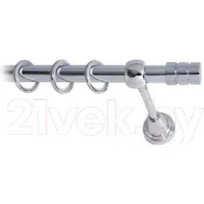 Карниз для штор Lm Decor Цилиндр 088 1р гладкий 25мм (хром, 3м)