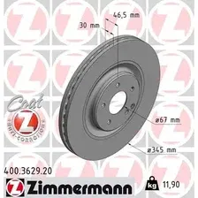 Тормозной диск ZIMMERMANN 400.3629.20 вентилируемый , передняя ось