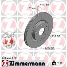 Тормозной диск ZIMMERMANN 370.4408.20 вентилируемый , передняя ось