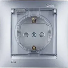 Розетка Simon 1590450-033 (алюминий)