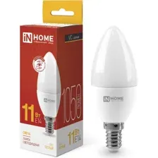 Лампа светодиодная In Home LED-СВЕЧА-VC, 11Вт, 230В, Е14, 6500К
