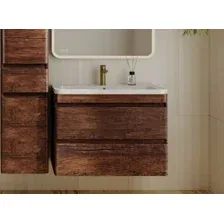 Symbolite Тумба под умывальник Атлантика 80 Люкс Plus (подвесная, старое дерево)