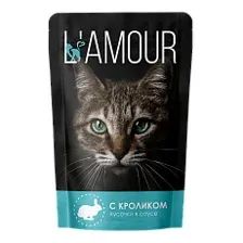 L’AMOUR для кошек с кроликом в соусе 75 г х 28 шт