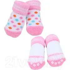 Носочки для животных Puppia Polka Dot II / PAOC-SO1269-PK-L (розовый)