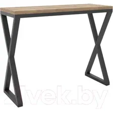 Барный стол Hype Mebel Амарион 120x40x110 (черный/дуб галифакс натуральный)