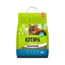 Наполнитель для туалета бентонитовый комкующийся КОТЯРА Классический 20 л, 8,4 кг 