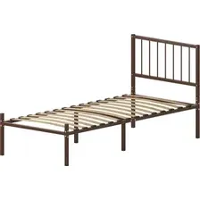 Кровать Домаклево Металика В4 90х190 (коричневый)