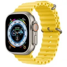 Умные часы Apple Watch Ultra LTE 49 мм (титановый корпус, титановый/желтый, ремешок из эластомера)