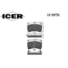 Тормозные колодки дисковые передняя ось ICER 180970
