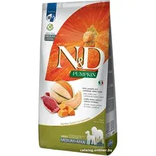 Сухой корм для собак Farmina N&D Pumpkin Duck&Cantaloupe Adult Medium&Maxi для взрослых средних и крупных пород с уткой, тыквой, мускусной дыней (12 кг)